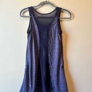 Lululemon Navy Blue Sheer Back Tank Top Sz 8